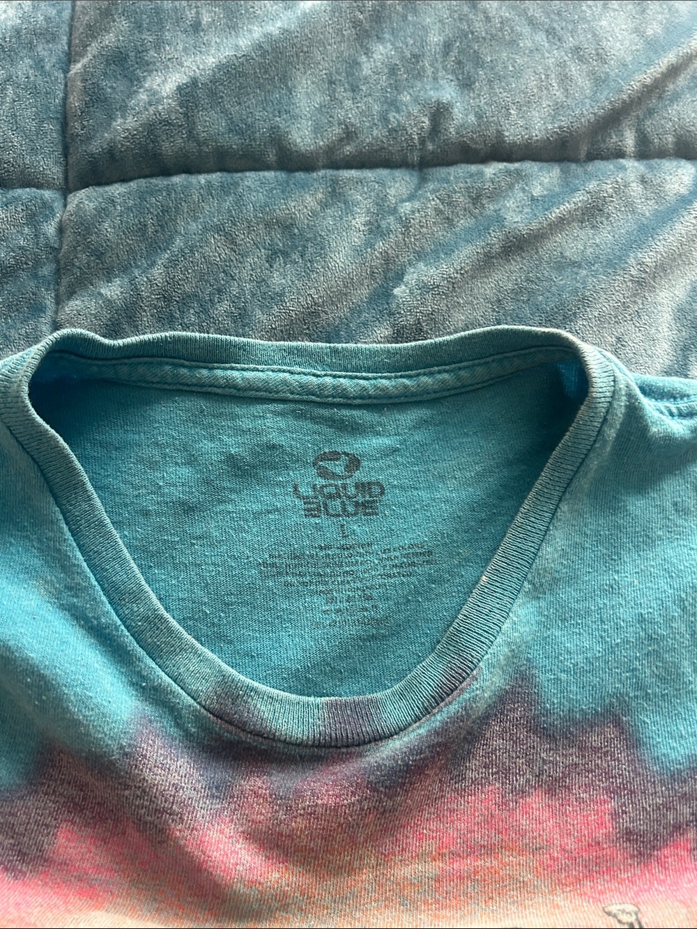 Liquid Blue Turquoise Grateful Dead Short Sleeve Tee - Picture 2 of 4